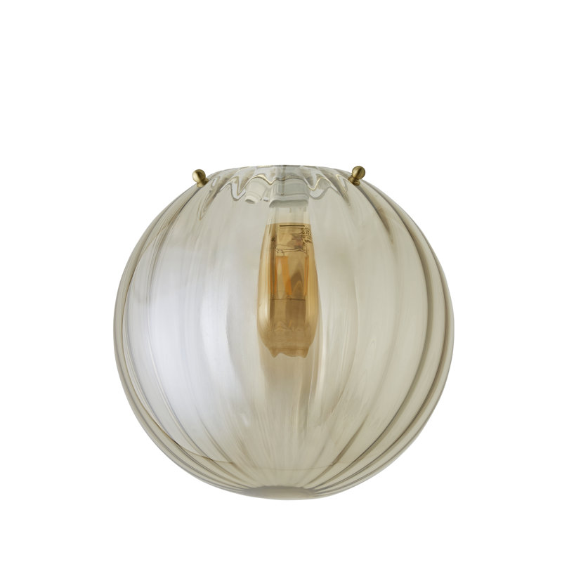 Chessy 25 cm H Globe Glass Lamp Shade ( Clip On ) in Yellow