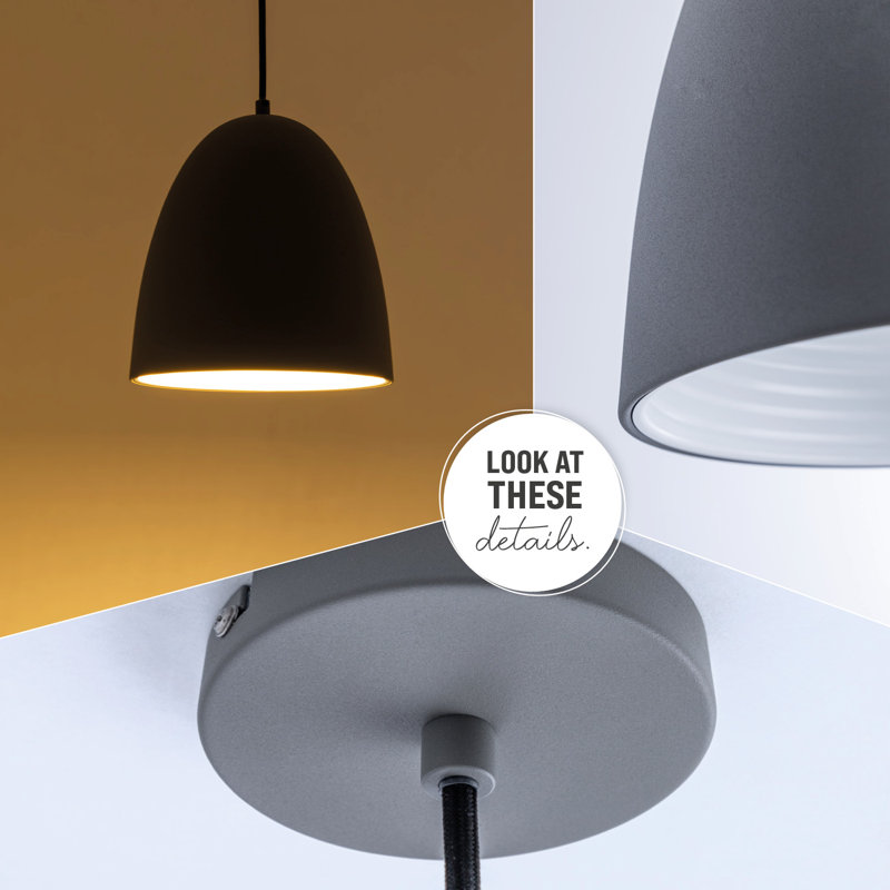 Hearns 1 - Light Single Pendant, Grey/White