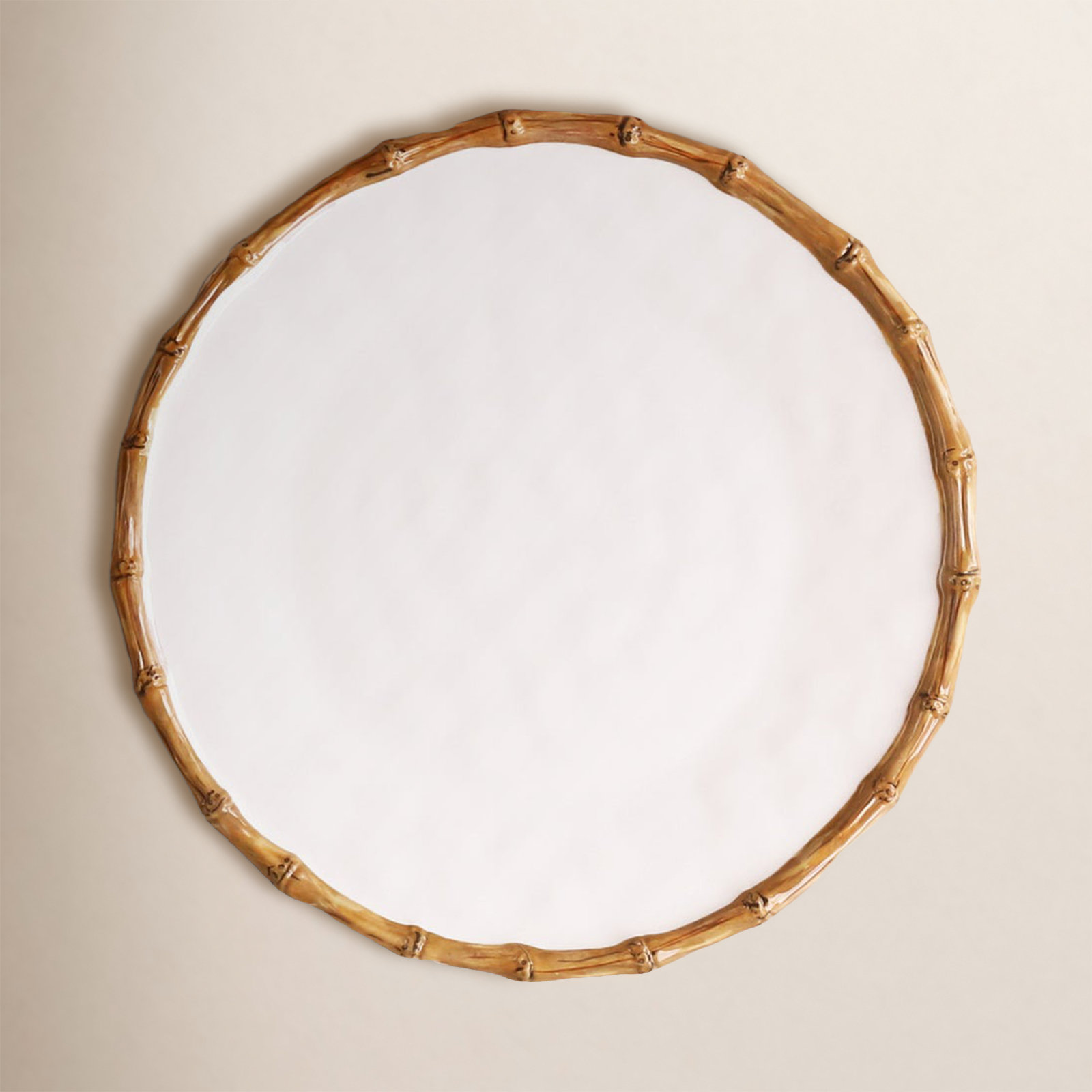 Vida Melamine Platter, White/Natural