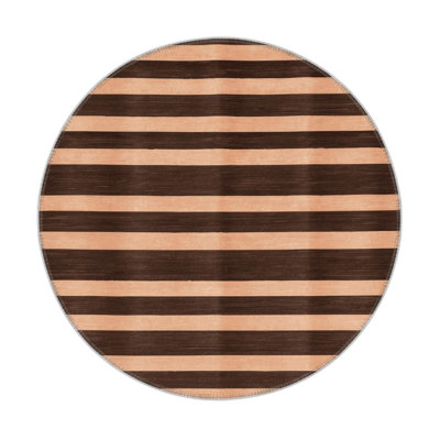 HorizontalStripes Black Indoor and Outdoor Area Rug
