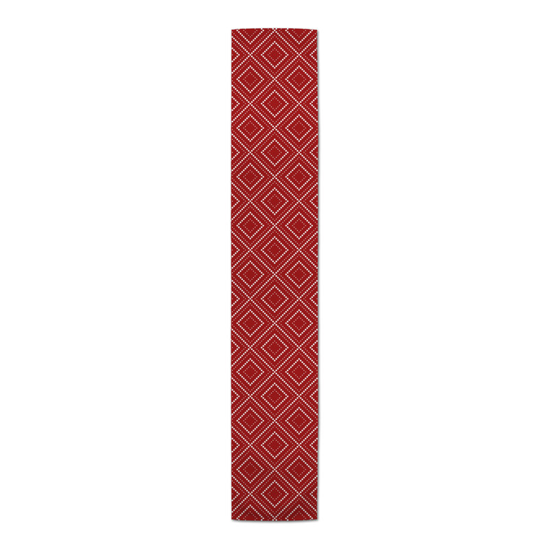 Chemin de table Auric, 72 po x 16 po, Rouge