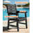 Patio Dining Set for 4 Person All Weather 5 Piece HIPS Outdoor Patio Table and Chairs Set with Umbrella Hole & Aluminum Frame Plastic Outside Furniture for Backyard, Garden, Deck, Poolside, Black-1626311597