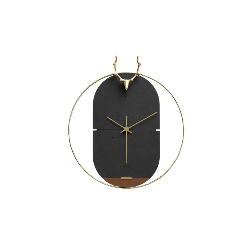 Wood Wall Clock, Black
