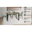 Ensemble de table à manger moderne 5 pièces, bois aggloméré, style industriel pour la cuisine