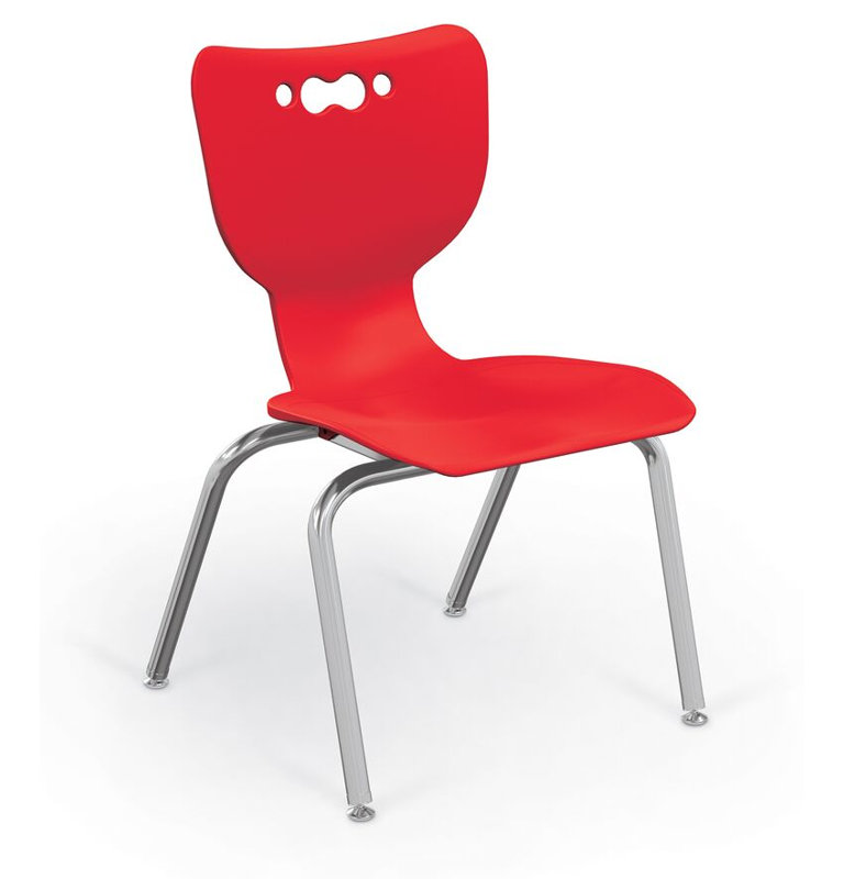 Ensemble de bureau et de chaises 5 étudiants, Orme, Rouge, 16 po