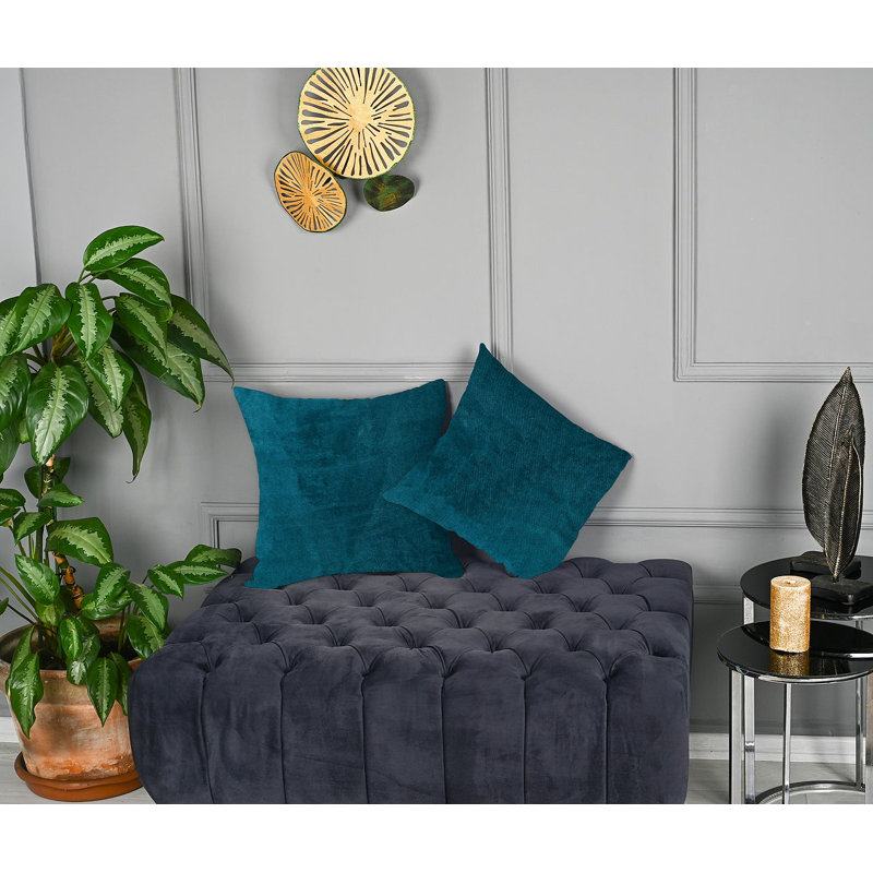 Matte Velvet Cushion Cover - 1 Pc, Celestial Blue, 41cm x 41cm