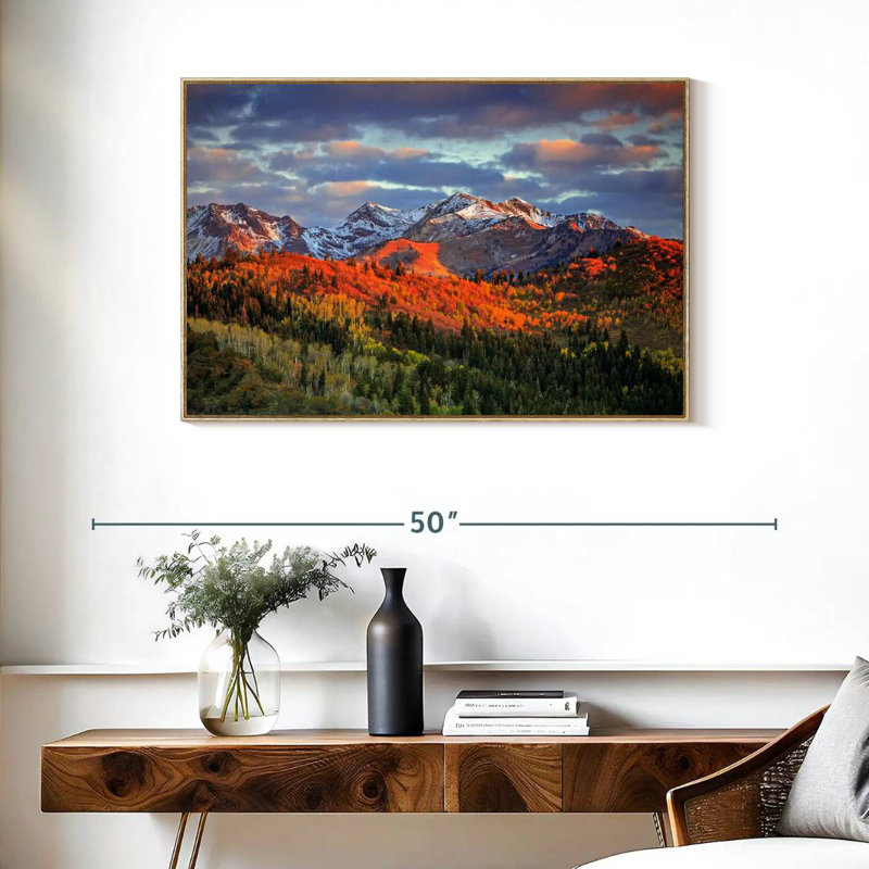 Mont Wasatch, Cadre flottant en bois naturel, 37 po x 25 po