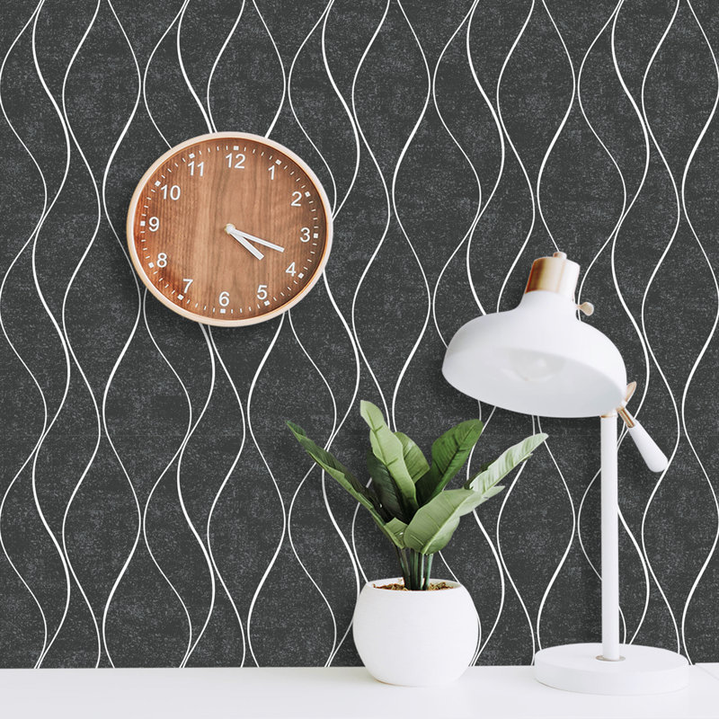 Rouleau de papier peint L 51,18 po x L 41,64 po gaphna, Gris foncé
