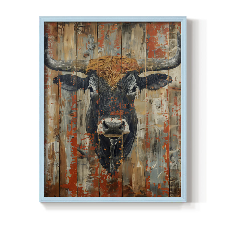 "ANIMALS Series DVII", H 15 po x l 12 po, Bleu