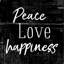 Ophelia & Co. Villa, art de la galerie Mlli, "Peace Love Happiness" noir-125068384