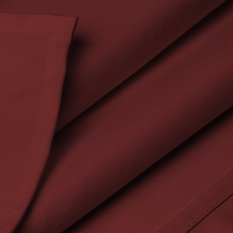  Solid Color Polyester Fitted Rectangular Tablecloth, Burgundy, 72" L x 30" W