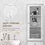 Armoire de rangement mince pour salle de bain avec porte en acrylique, tiroir et tablettes-1833141302
