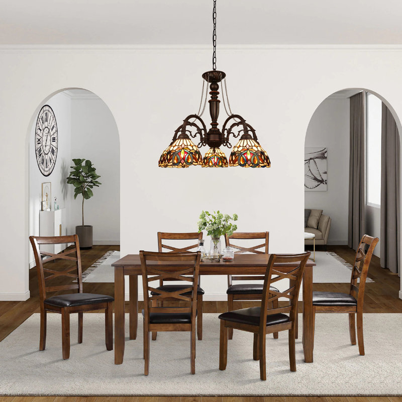 Grand lustre à 5 lumières au fini bronze foncé de style victorien CHLOE Lighting 27 po de large Victorian