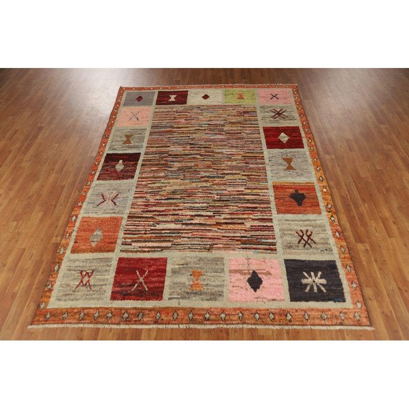 Tapis à motif géométrique oriental marocain 7 x 10
