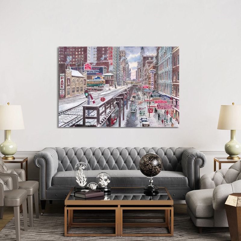 Chicago, The Loop 1 Piece Wrapped Canvas Wall Art