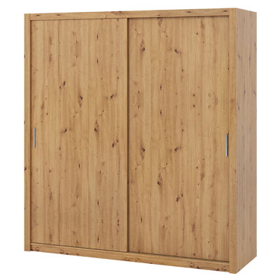 Frazierii 2 Door Solid Wood Wardrobe