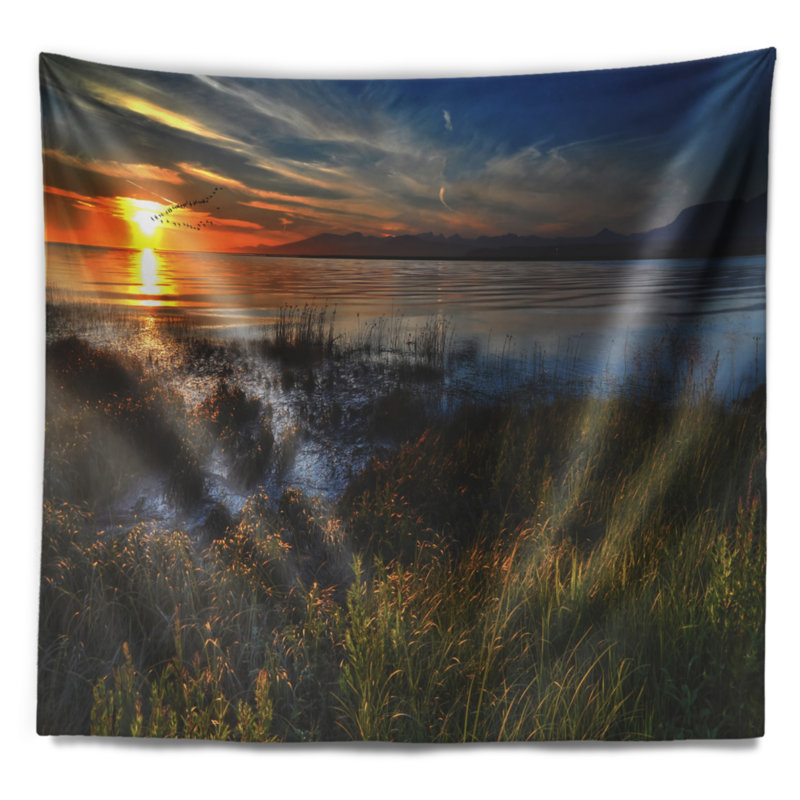 Polyester de soleil chaud en polyester avec tapisserie migrant avec accessoires suspendus inclus, H 50 po x l 60 po