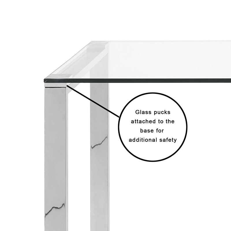 Chantrelle Metal Base Writing Desk, Silver