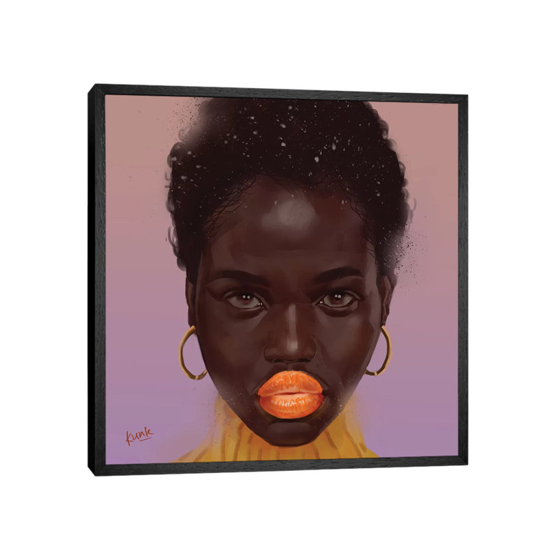 Tangerine by Adekunle Adeleke - Print on Canvas, Black Framed Canvas, 66.04 cm H x 66.04 cm W