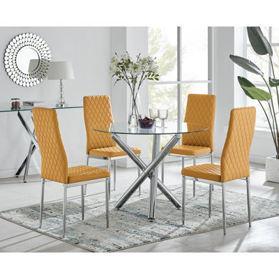 Eubanks Dining Set with 4 Chairs