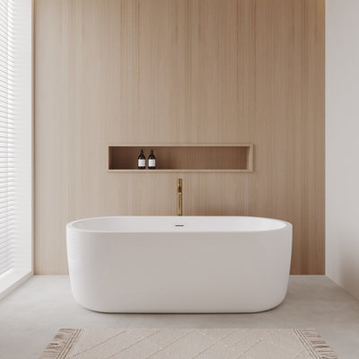 Juliette 67'' x 32'' Soaking Acrylic Bathtub with Faucet