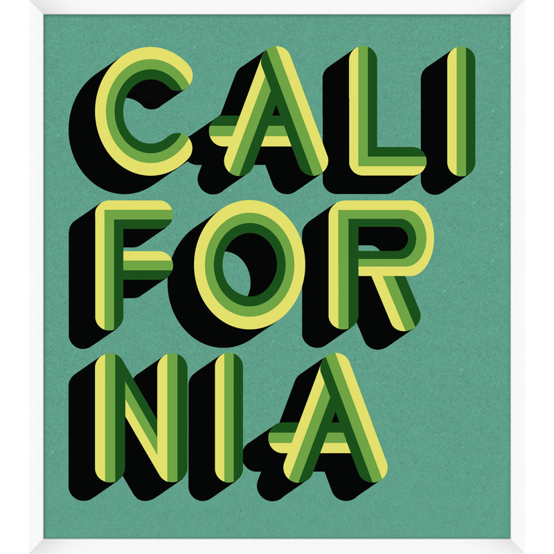 «California Teal and Green» par Christopher Kennedy - cadre photo, art textuel sur papier
