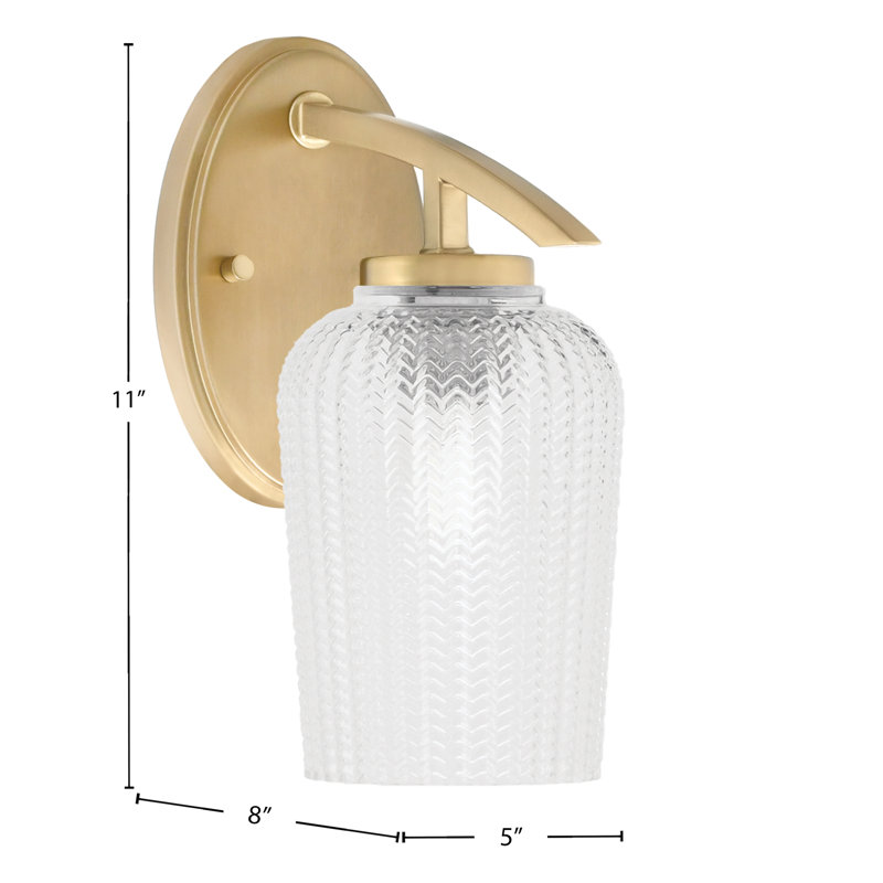 Applique murale en verre avec verre kurve, Transparent