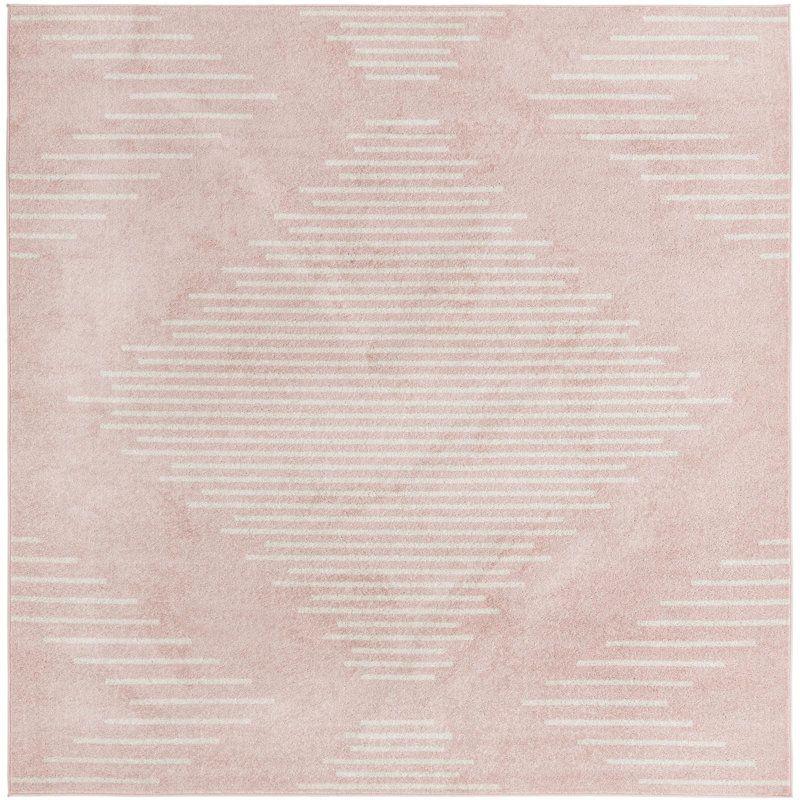 Striped Indoor Rug, Square 9'10"