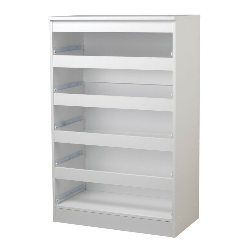 Baptistine 70cm W 5 - Drawer Chest of Drawers, White/Oak