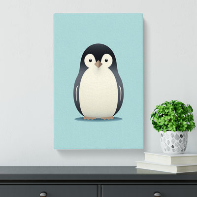 Penguin Minimalism Art No.3 - Wrapped Canvas