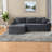 Compression Cloud Sectionals, Corduroy L Shape Modern Sofa For Home Living