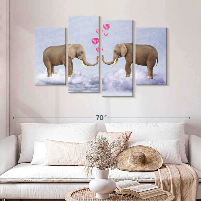 Hardie Elephant Love, 32" H x 52" W