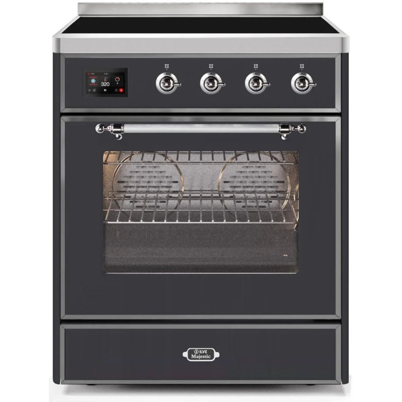 Majestic II 30" 4 cu. ft. Freestanding Electric Range, Matte Graphite/Chrome