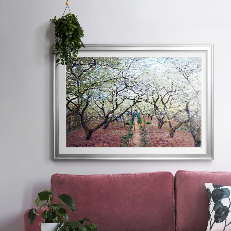 Orchard In Bloom, 1879, reproduction d'art sur papier, Noir, H 27 po x l 39 po x P 1,5 po
