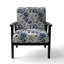 Chaise d'appoint florale Cobalt-6885481