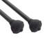 Ensemble de 2 tringles à rideaux simples pour fenêtre avec supports pour urnes et supports Neruda de 44 po à 84 po, noir mat, Neruda-403367051-403367053