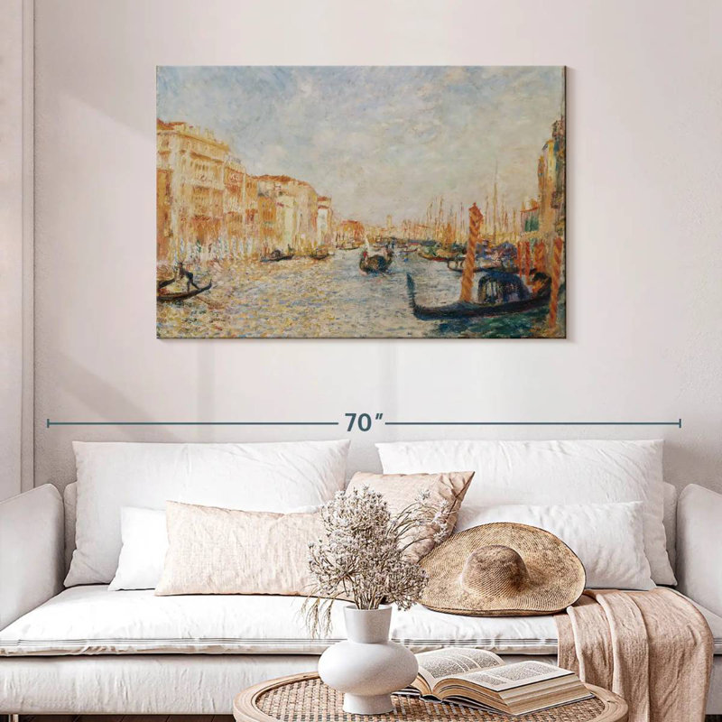 Lilie Grand Canal, Venise, 1881, H 30 po x l 45 po