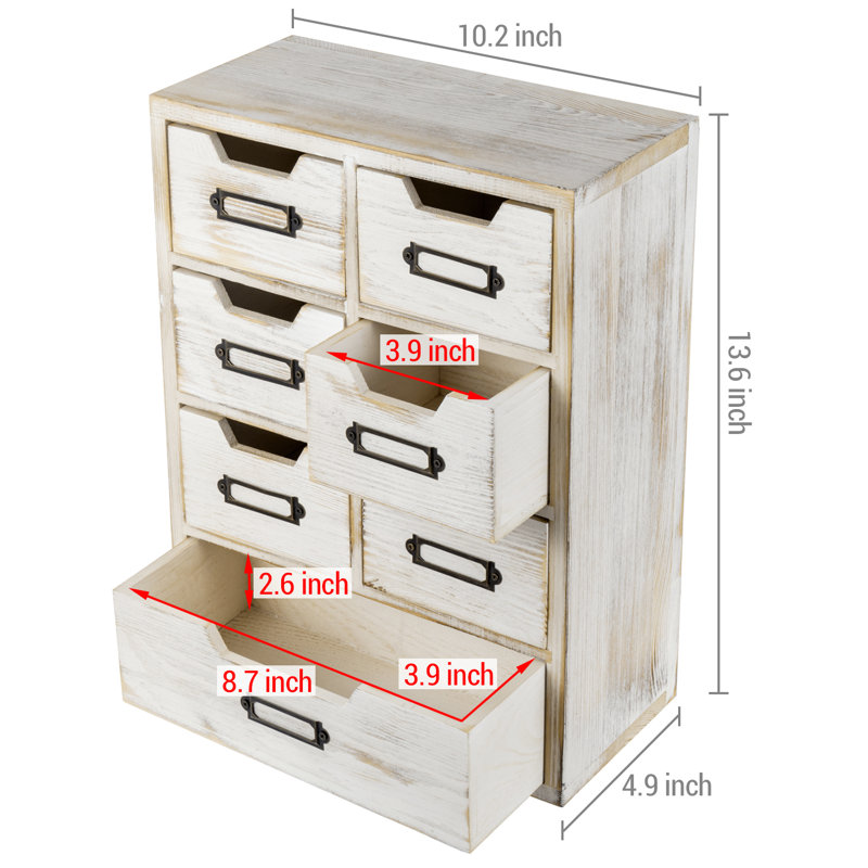 Wood Desk Organizer with Drawers