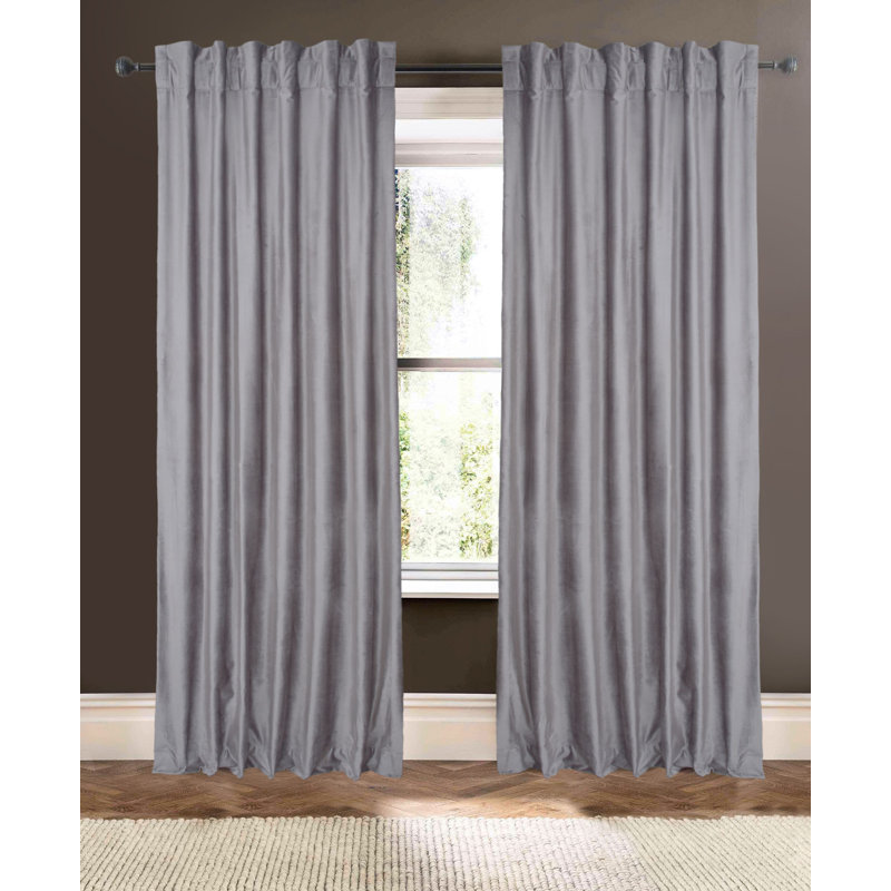 Velours uni, L 50 po x L 110 po, Zinc
