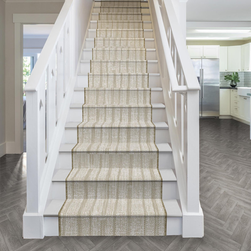 Stair Runner Striped Flatweave Area Rug, Runner 70 x 630 cm