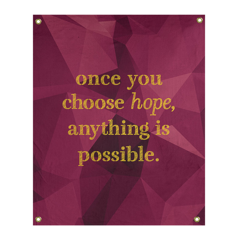 Polyester Tapestry, 80" H x 59" W, Spinel/Gold