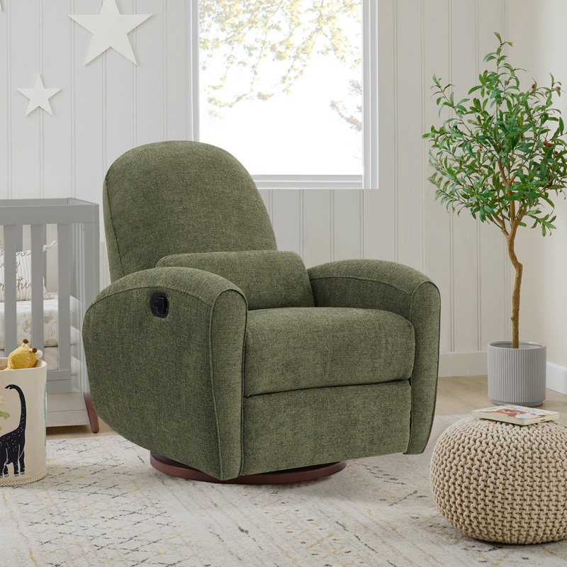 Fauteuil inclinable pivotant l 32,6 po Eller, Polyester vert mousse, Manual - Push Back