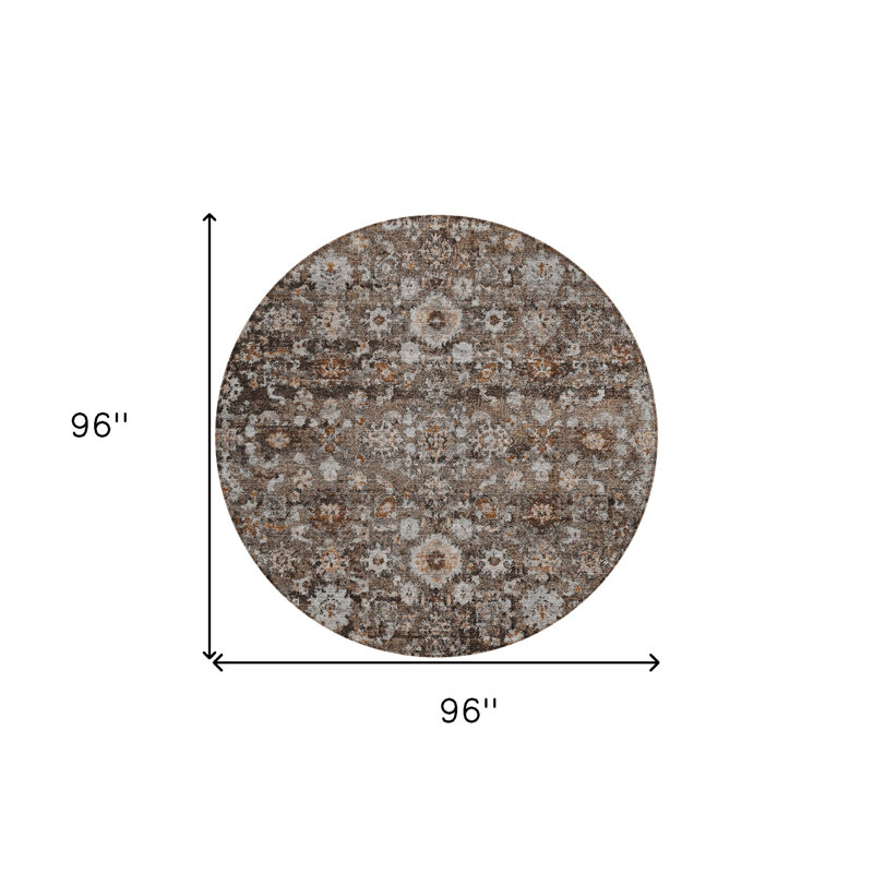 Tapis oriental rond 8 po
