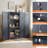 Metal Storage Cabinet, Garage Storage Organizer with Locking Doors and Adjustable Shelves for Workshop Office-79318920