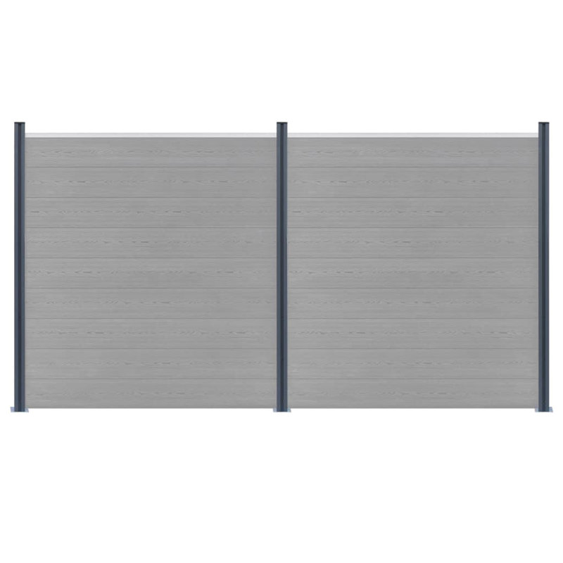 Ventanas 185cm H x 12cm W Silver Metal Fencing
