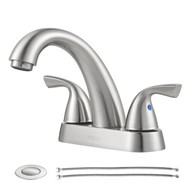 Centerset 2-handle Bathroom Faucet with Drain Assembly