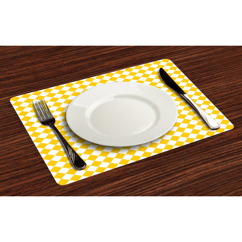 Polyester Geometric Rectangle Placemat
