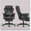 Fauteuil de bureau Massage Massage avec 6 points de vibration, fauteuil de bureau chauffant grand et grand 400 lb avec repose-pieds et support lombaire, fauteuil de bureau inclinable en microfibre,