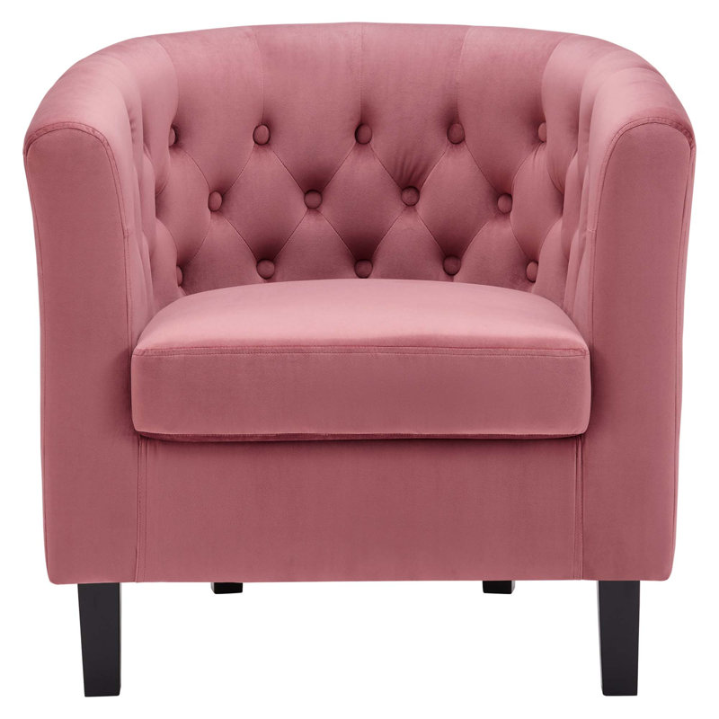 Modway Prospect Upholstered Armchair, Dusty Rose Velvet
