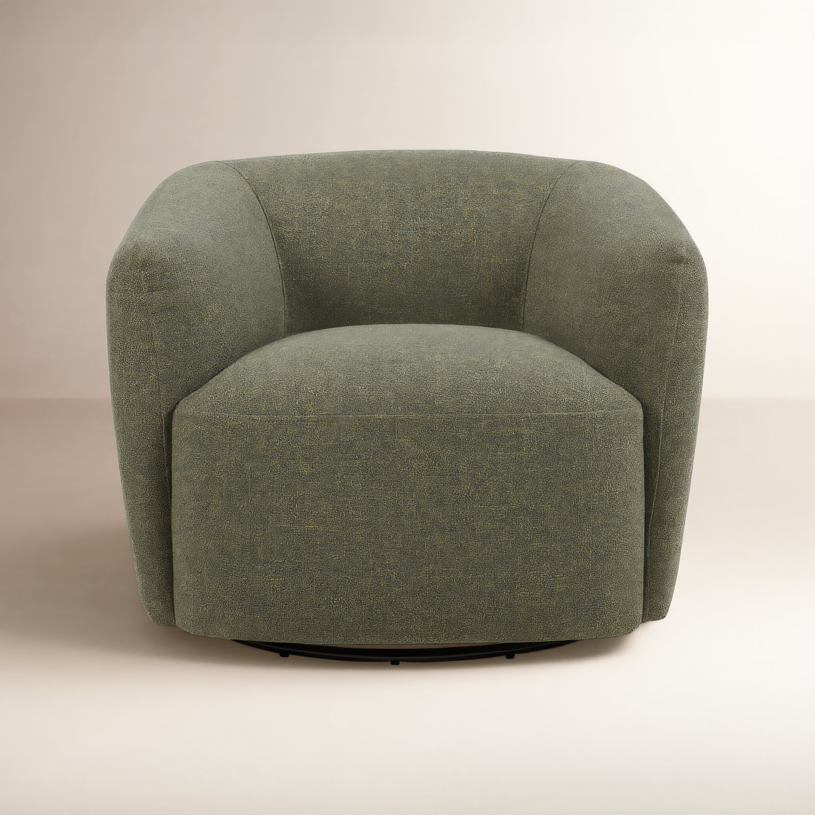 Jeremiah Pine Swivel Armchair, Nathan Hemp Tweed